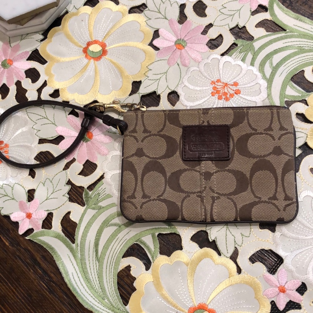 Vintage Brown Coach Wristlet